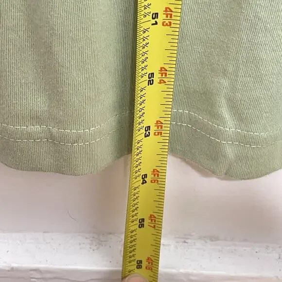 NWT Vintage Maxi Dress Green Cotton Size M Patchwork Block Print Boho Hippie Art - Picture 12 of 12